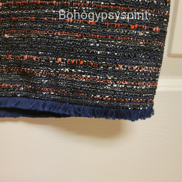 NWT $149 Faux Leather Trim Tweed Sheath Shift Dress - Picture 16 of 17